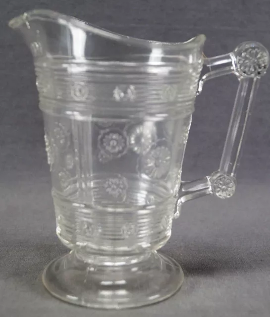 EAPG Bryce Bros / Us Glass Rosette Magic Pattern Creamer Circa 1880s - 1890s