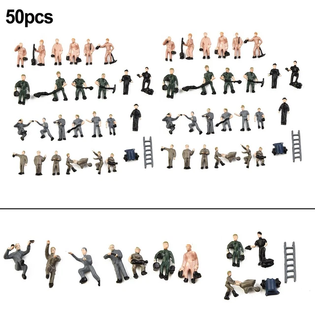 Lot de 50 figurines peintes à la ain à l'échelle 1