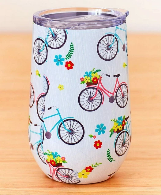 Cantini Insulated Mug Travel Cup Stainless Steel Coffee Wine Tumbler BICYCLE NIB 4