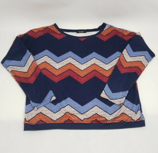 Womens Coeur De Vague Aztec Long Sleeve Blouse Size 2XL