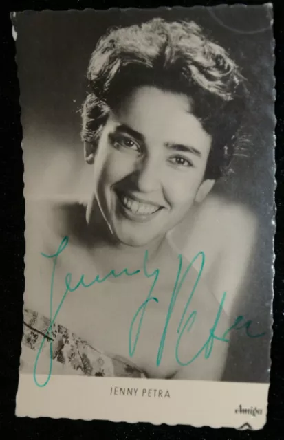 55675 Autographe Ak Jenny Petra 1960 DDR Actrice Film Télévision