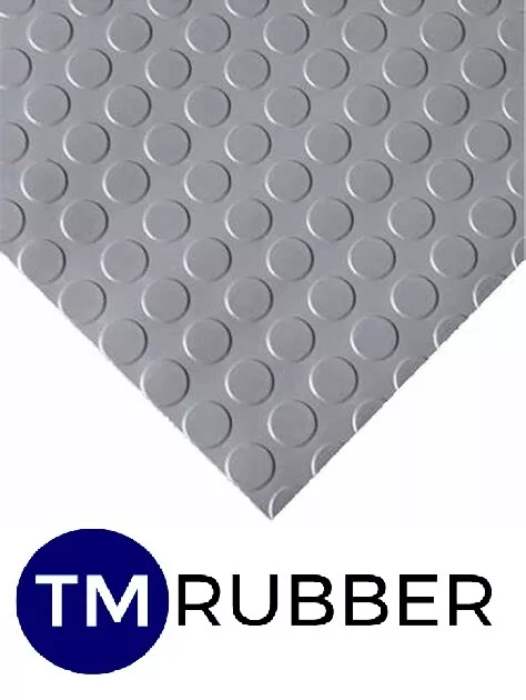 Grey Stud Coin Flooring Mat Matting Ramp Lining W1200Mm X D3Mm Free Post