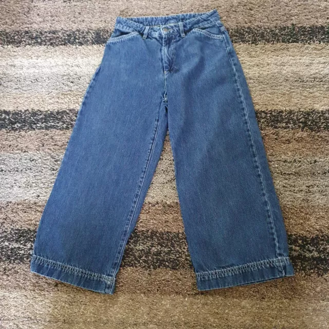 Oliver Bonas Wide Leg Crop Jeans UK Size 8 Waist 26"
