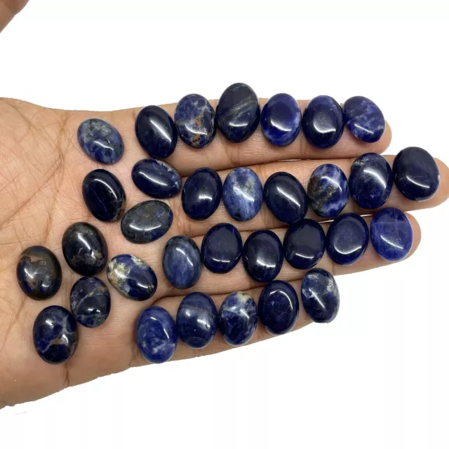 41 Pcs Natural Sodalite Untreated Loose Cabochon Gemstones 15mm-18mm 289.35 Cts 2
