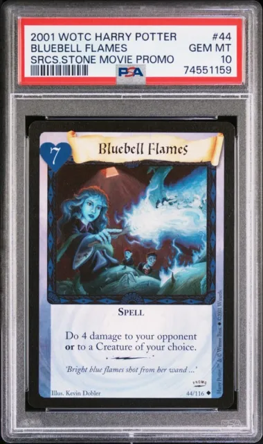 Harry Potter Bluebell Flames PSA 10 Sorcerers Stone Movie Promo WOTC