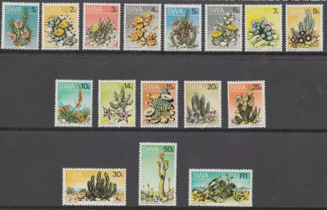 South West Africa / SWA; 1973 Succulents set 1c to 1R SG 241 - 256 MNH