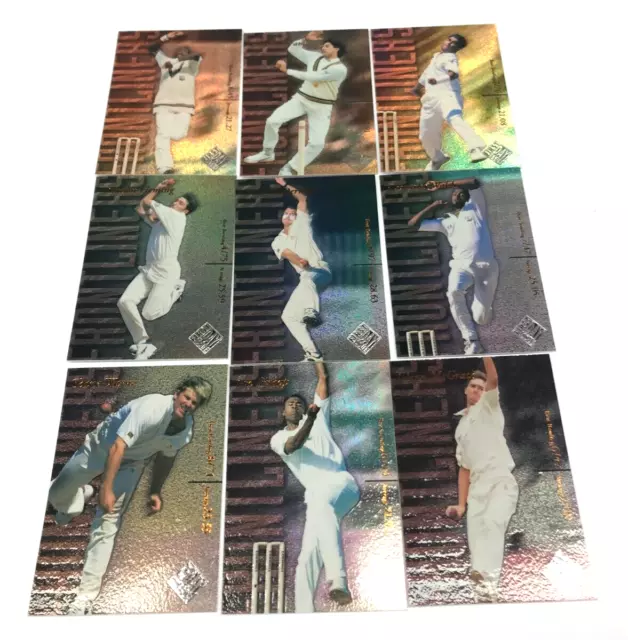 1996/97 Futera Cricket Decider 1st Day Issue Frontliners Card Full Set (9)