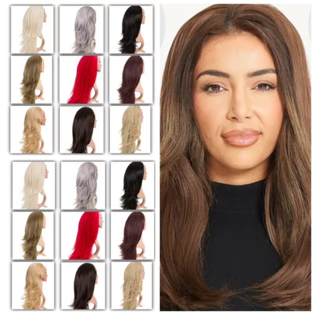 Koko Half-Head 3/4 Wig Reversible 2 Ways Straight 26″ Flicky 28″ Long Angelina