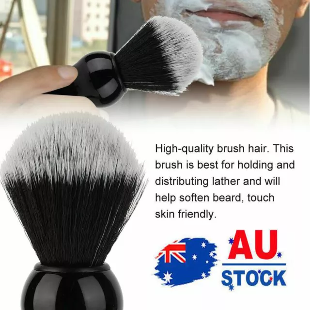 Men Shaving Bear Brush Best Badger Hair Shave Wood Handle Barber Tool Black