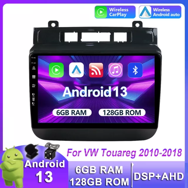 6+128GB Autoradio Für VW Touareg 2010-2018 Car Play Android 13 GPS Navi RDS DAB+