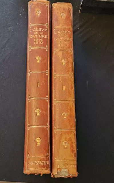 L'Album De La Guerre 1914 - 1919,  2 Volumes Full Leather 1929