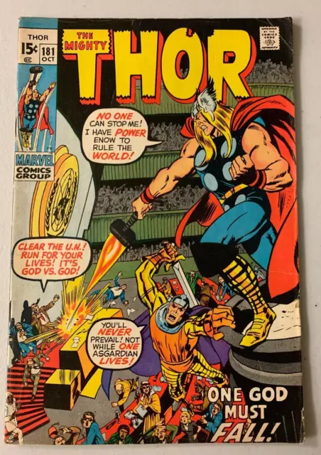 Thor #181 Marvel 1st Series Journey Into Mystery 4.0 VG (1970)