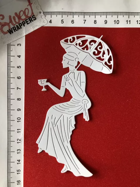 Tattered Lace 4x Die Cuts Art Deco Cocktail Lady Chic Birthday Card Friend