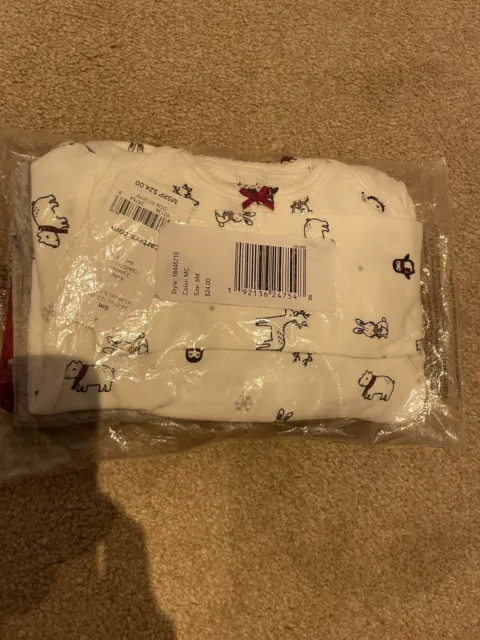 Carters Baby Girl 3-Piece Penguin Christmas Set Size 6 Months BNWT