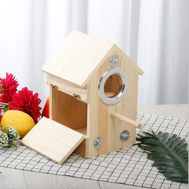 Sittich Nest Box Vogelkäfig Vogel Haus Budgie Holz... - Viceal