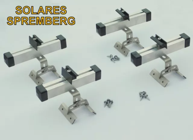 Material de montaje para 1 módulo fotovoltaico en techo de chapa trapezoidal / sistema de carril corto / solar