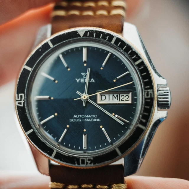Montre Vintage YEMA Sous Marine Jumbo Automatique - Années 70 - État Exceptionnel - Fabriquée En France