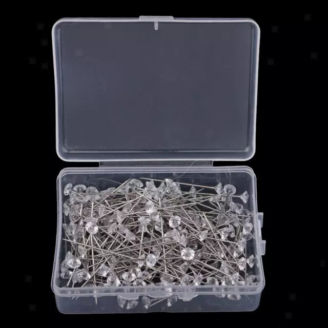 100/200 Crystal Diamante Diamonte Pins Wedding Buttonholes Bouquet Floristry