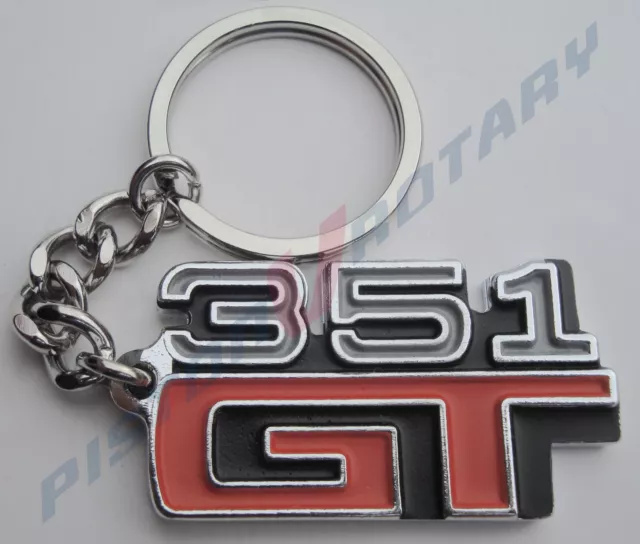 351 GT KEYRING KEY CHAIN like badge, Chrome for FORD FALCON XY XW XA XB V8 351GT