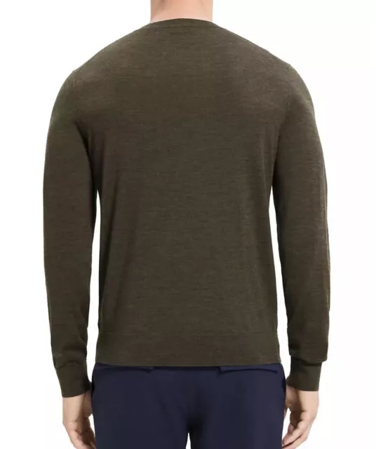 NWT Theory  Men’s Wool Crewneck sweater Olive Size S 3