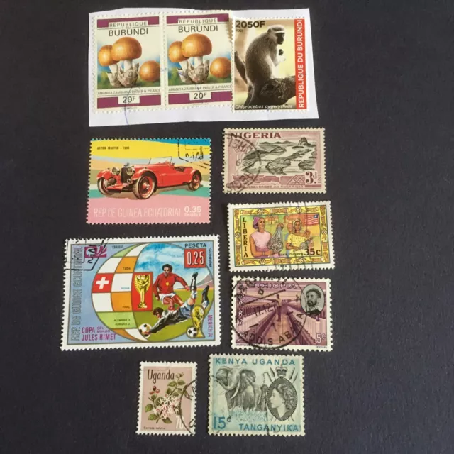 Afrika 10 Briefmarken Gestempelt