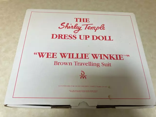 Shirley Temple Dress up Doll Danbury Mint="Wee Willie Winkie"  New