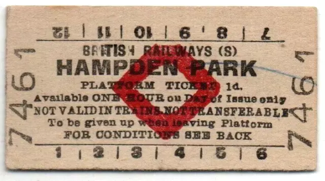 BR(S) Platform Ticket Hampden Park 1d
