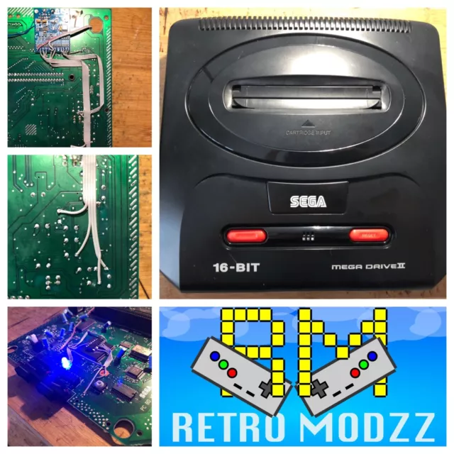 Megadrive 2 MD2 Console regione gratuita 50/60 Hz triplo bypass RGB PAL NTSC IGR