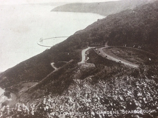 Scarborough Postcard Coast Walks & Gardens J Salmon Sepio Series Rare View