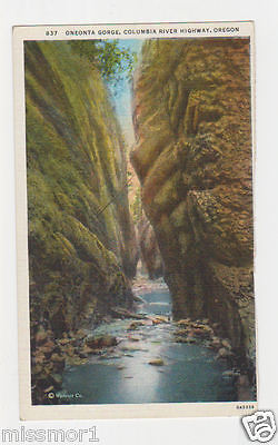 Postcard 1930s Oneonta Gorge Columbia River Highway Oregon vintage!