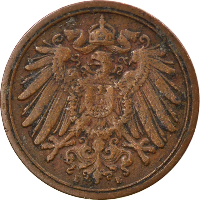 [#816246] Münze, GERMANY - EMPIRE, Wilhelm II, Pfennig, 1909, Muldenhütten, SS,