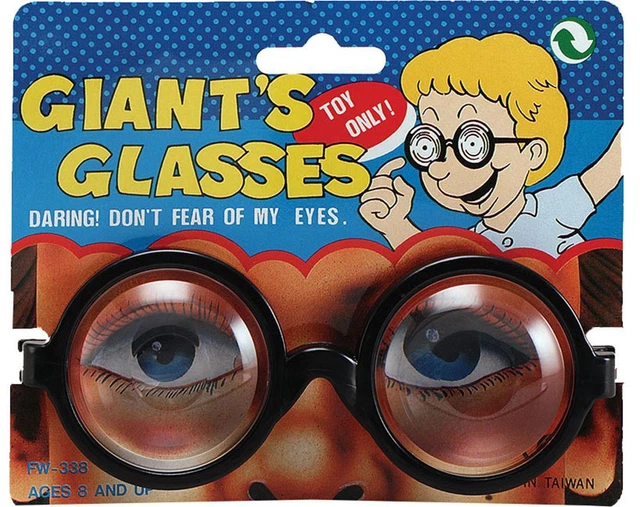 GIANTS GLASSES NERD Geek Bug Specs Funny Bottle Lenses Fancy Dress