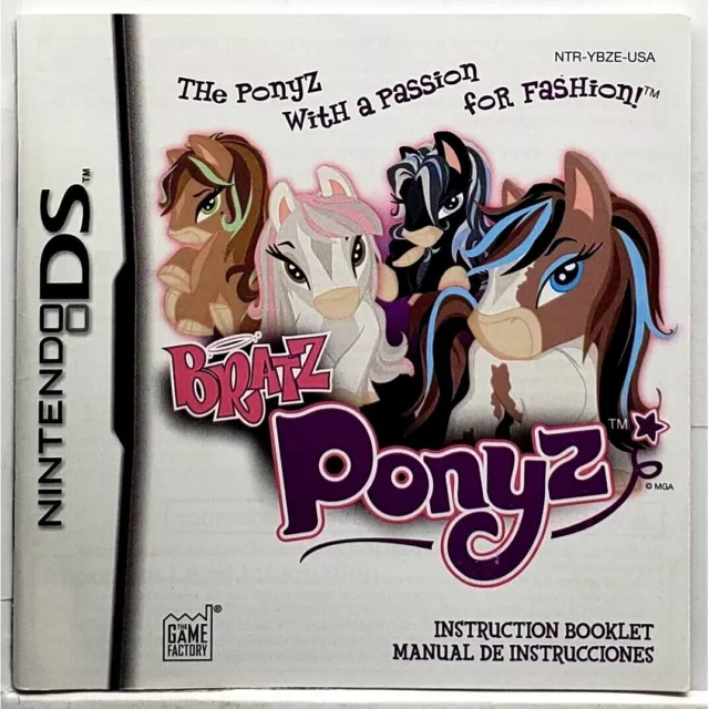 (Manual Only) Bratz Ponyz - Nintendo DS Authentic Instruction Booklet Game