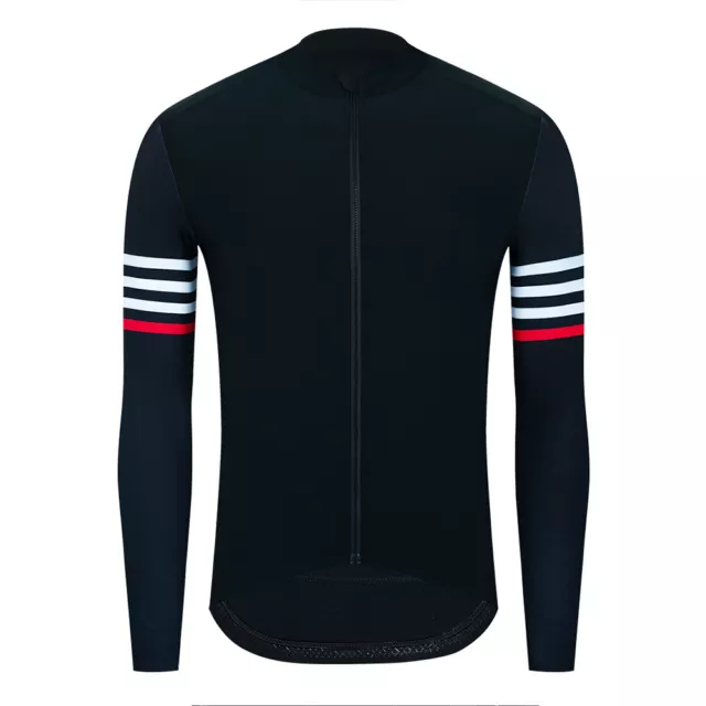 Mens Cycling Long Sleeve Jersey Bike Winter Thermal Fleece Shirt Bicycle Jacket