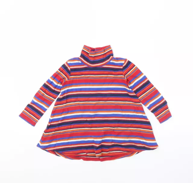 NEXT mini cotone a righe rosso taglia 2 anni per bambina collo alto