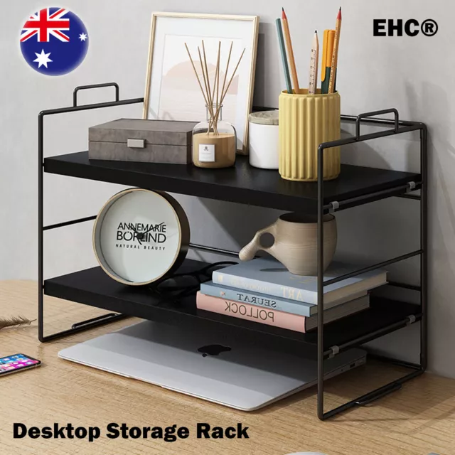 Office Desktop Storage Rack Shelf Desk Bookshelf File Organizer Table Office AU