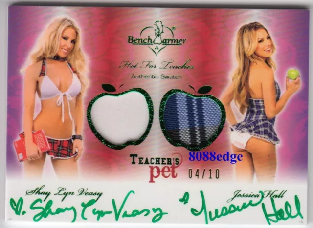 2011 Benchwarmer Swatch Auto: Shay Lyn Veasy+Jessica Hall #4/10 Dual Autograph