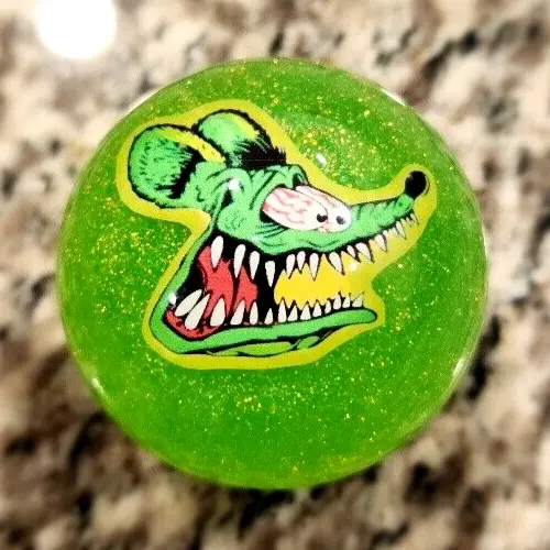 Rat Fink Custom Glitter Shift Knob Electric Neon Hot Rod Rat Rod Mooneyes manual