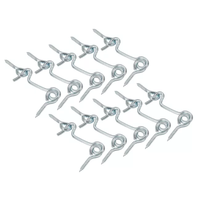 1.5" Barn Door Latch, 24Pcs Carbon Steel Sliding Door Cabin Hook Eye Latch Lock