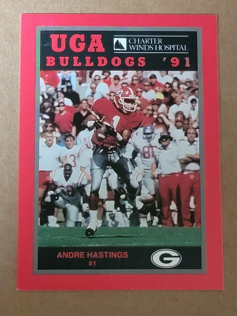 Andre Hastings 1992 Charter Winds Hospital Football Card UGA