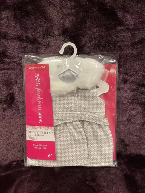 American Girl Doll FROSTY FRILLS VEST Outfit NEW IN PACKAGE Jacket Dress HTF