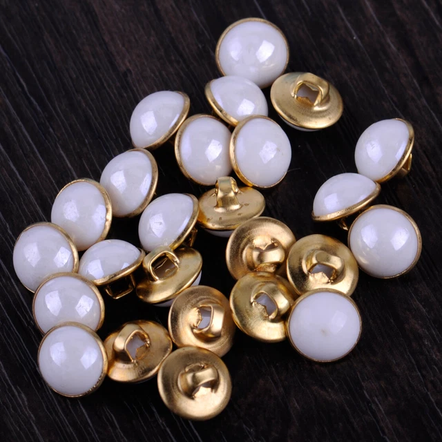 100pcs 10mm Sewing Pearl Shank Buttons Dome Clothes Fastenings Crafts Sew DIY Pd