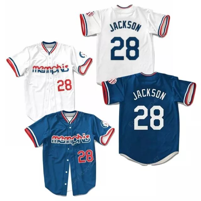 Custom 1986 Bo Jackson #28 Memphis Baseball Jersey Youth/Men's Stitched All Size