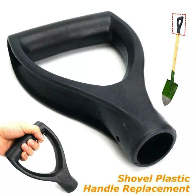 U type Black Plastic Shovel Replacement D Grip AU Garden Spade Handle S4F2