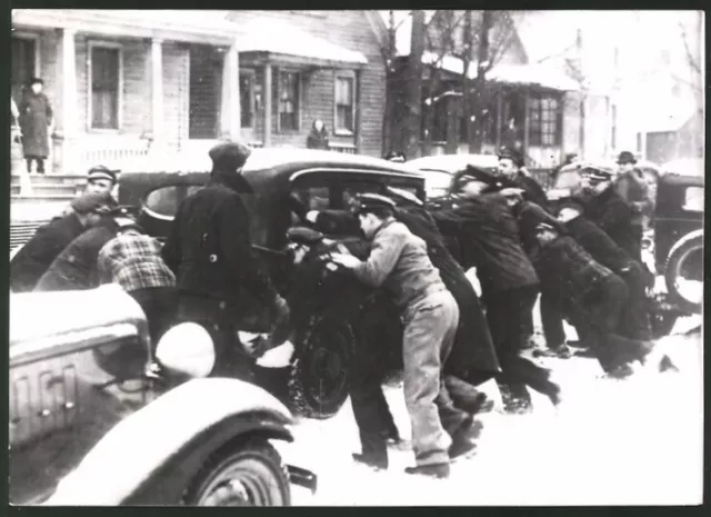 Fotografie Schostal, Ansicht Detroit, Bierfahrerstreik der Ekhardt & Becker Wer