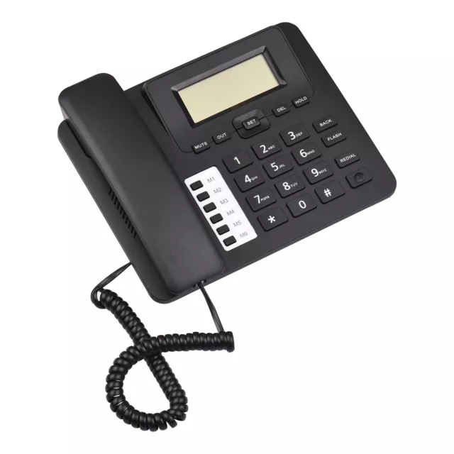 Black Corded  Desk Landline   DTMF/FSK Dual System A5W9