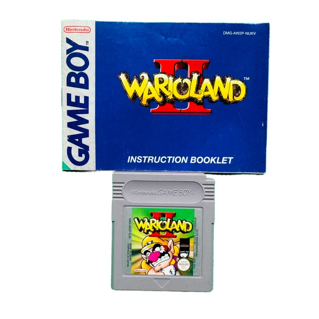 Wario Land II Nintendo Game Boy Region Free Cart Plus Manual Very Good Condition