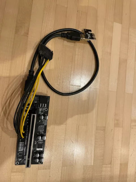 PCI-E PCIe Express Riser Karte Adapter x1 x16 USB 3.0 Mining V010S Plus