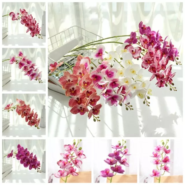 11/7 Heads Artificial Orchids Flower Handmade Simulation Flower  Wedding