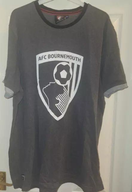 Mens Football T-Shirt - AFC Bournemouth - Official Merchandise - Grey - 3XL